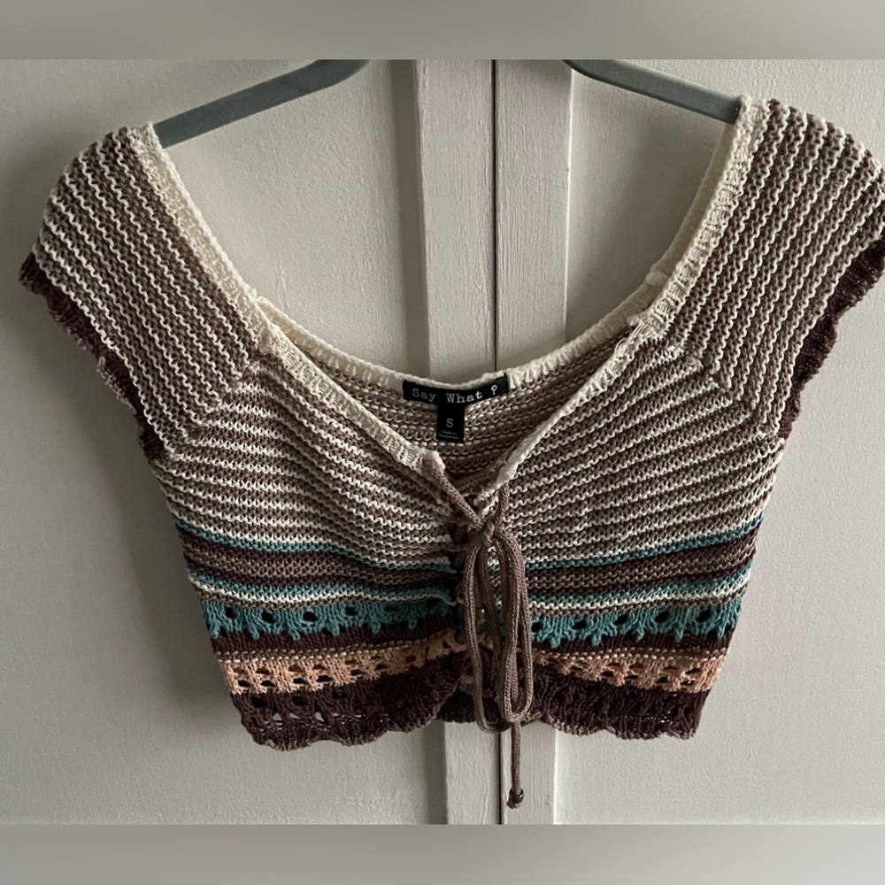 Say What? Crochet Top Size S